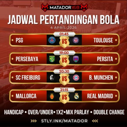 jadwal pertandingan bola 4 april 2026
